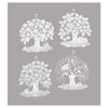 Set of 4 Window Stickers Four Seasons Trees High-Quality Window