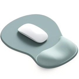 Alfombrilla de ratn con reposabrazos de gel ErgoComfort - Alfombrilla de ratn ergonmica de oficina con soporte para mueca - Antideslizante, diseo de  