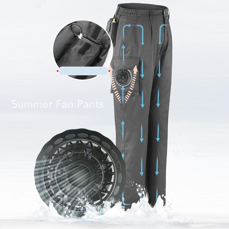 Summer Fan Pants Air Conditioning Cooling Pants Outdoor Work Construction