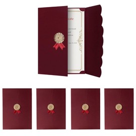 Oaygat 5Pcs A4 Certificate Holders Certificate Sleeves Honor Certificate Cover Diploma Covers Trifold Document Covers Graduation Diploma Folder Diploma Holder Certificates Cover for Award Certificates