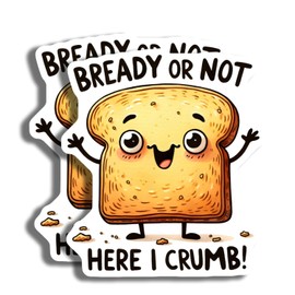 Cute Bread Magnets - Funny Kitchen Decor - Bread Pun - 2 Pack - Made in USA - PLDFMAG4346