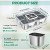 FANCILLA Snackle Box Container, 8 Compartment Stainless Steel Divided Serving