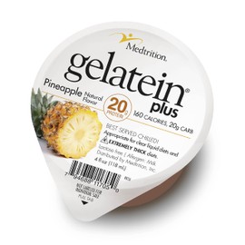 GelaTein Plus Pineapple: 20 Grams of Protein. Ideal for Clear Liquid Diets, swallowing Difficulties, Dialysis and Oncology. Great pre or Post-Workout Snack. (36 Pack) …