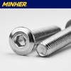 MINHER M5 x 10mm 20Pcs Flat Head Hex Socket Cap