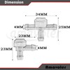 Amavoler 4 PCS 9178897 31391513 Windshield Washer Valve 3 Way
