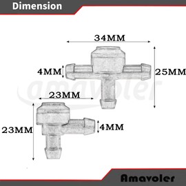 Amavoler 4 PCS 9178897 31391513 Windshield Washer Valve 3 Way Valve Check Hose Aftermarket Accessory Fit for Volvo C30 C70 S40 S60 S70 S80 V50 V70 XC60 XC70 XC90. OEM#:9178897 31391513.(4pcs)