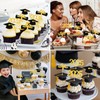ZWLIYCHN Graduation Cupcake Toppers 48PCS Glitter Class of 2025 Cupcake