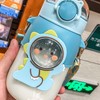 Soft Straw Drinking Cup Portable Plastic Sippy Cup Cartoon Pattern