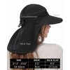 GADIEMKENSD Foldable Wide Brim Sun Hat with Neck Flap Womens