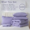 DOWNCOOL Queen Comforter Set, 7Pcs Bedding Sets Queen Purple, All