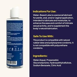 Cake Lubricante personal a base de agua Hello, lubricante que equilibra el pH, no pegajoso y de deslizamiento duradero para hombres, mujeres y