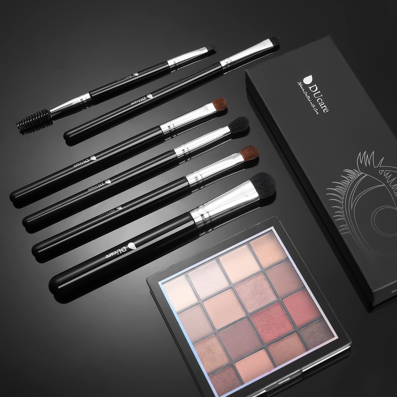 DUcare Eyeshadow Brushes, Set of 6, Dedicated Brushes, Natural Horse