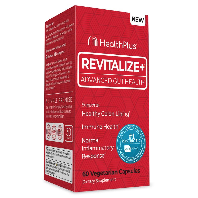 Health Plus- Revitalize Postbióticos de tributirina corebioma para una salud