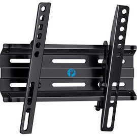 Tilting TV Wall Mount Bracket Low Profile for 13-42 Inch Flat Screen TVs & Monitors, Universal Tilt TV Monitor Mount Fits 8" Wood Studs VESA 200x200mm by Pipishell