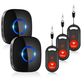 COTINSE Emergency Call Button for Seniors, Wireless Bell, House Emergency Call, Patients, Emergency Button, Caregiver Pager, Home Alert System, Wireless SOS Alarm