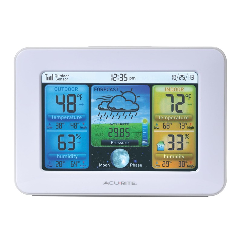 AcuRite 02041M Color Weather Station with Forecast, Temperature, Humidity,White