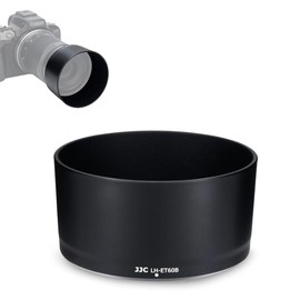 JJC ET-60B Reversible Lens Hood Compatible with Canon ET-60B for RF-S 55-210mm F5-7.1 IS STM Lens, Compatible with Canon EOS R50 Telephoto Zoom Lens