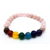 AB India Crafts 7 Chakra Rose Quartz Gemstone Bracelet in