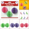 12Pcs Christmas Paper Honeycomb Round Baubles- 8cm| Flower Balls with