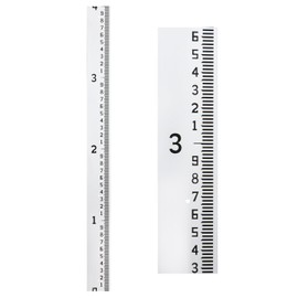 Depth Gauge, Water Level Gauge (Hundredths, Tenths, Teet), Heavy-Duty Ruler-Style Water Level Indicator, All-Weather Water Level Tool, Rust-Resistant, with Pre-Drilled Holes (0-4 Feet)