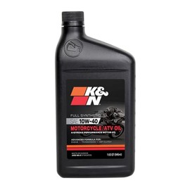 K&N Full Syntheteic Motorcylce/ATV Oil: 10W-40 Synthetic Oil: Premium Engine Protection, 1 qt