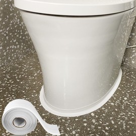 TOUSEA White Caulk Tape for Bath & Kitchen,Caulking Bathroom Caulking White Self Adhesive Strip,Tub Surround,Toilet Bowl Stick,Kitchen Countertop (1.5'' x 10.5Ft，PVC Blister Shell）