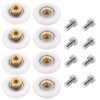 uxcell 8 Pcs Shower Door Rollers, 27mm Dia Bathroom Glass