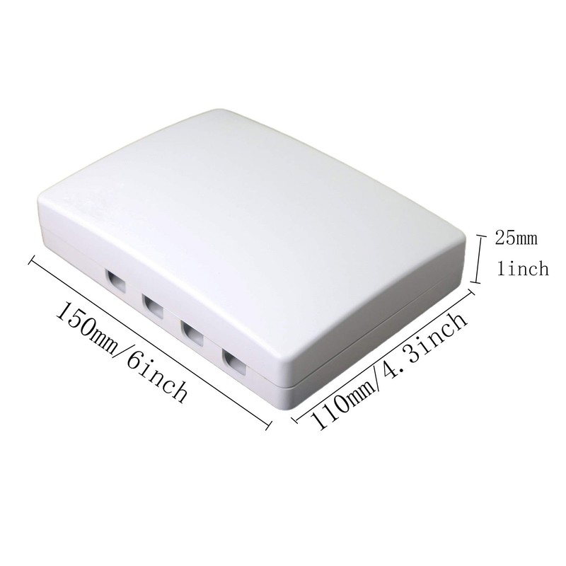 GINTOOYUN Fiber Optical Terminal Junction Box，4-Port Fiber Panel Box Desktop