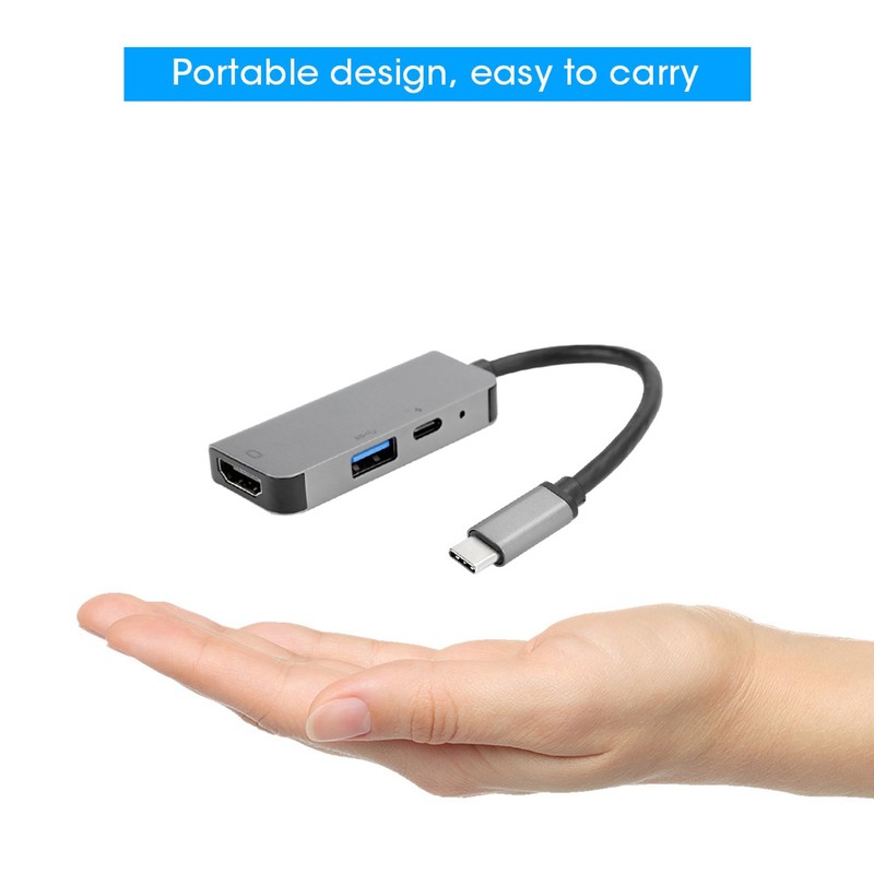 3 in 1 Hub Adapter TypeC to HDMI USB 3.1
