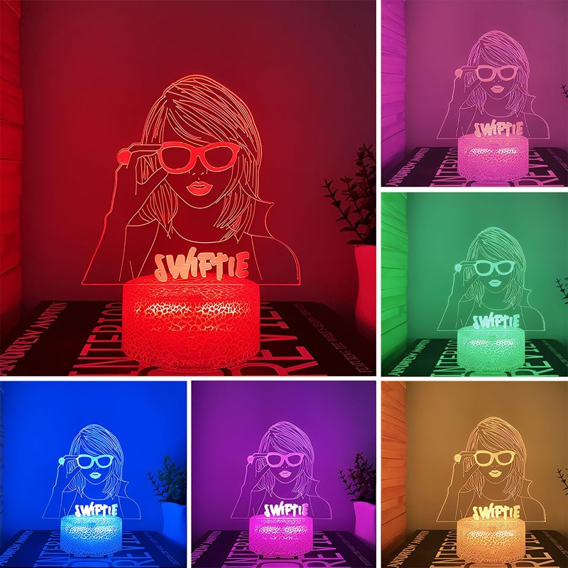 Deluisho 3D Night Light, Songstress 3D Lamp Illusion LED, 3D