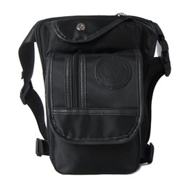 Xieben Nylon Drop Leg Bag for Men Women Tactical Military Thigh Waist Belt Pouch Motorcycle Riding Cycling Travel Tactical Outdoors Sports Bum Fanny Pack Black