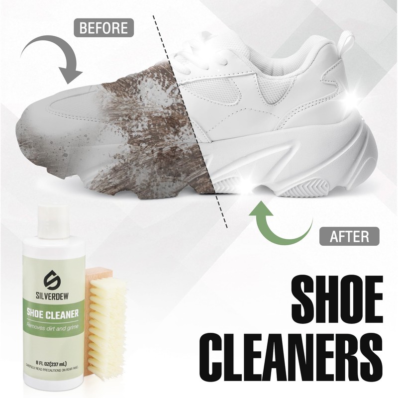 SILVERDEW 33PCS Shoe Cleaning Kit, 8oz Shoe Cleaner, 30 Pack