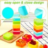 saerryor 15Pc Small Food Containers with Lids, 90ML Plastic Snack