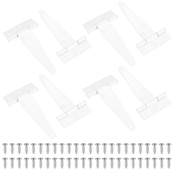Pack of 8 Door Hinges, Garden Gate Hinge, T-shaped Hinges,