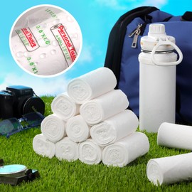 Affrolling 12 Pack Travel Toilet Paper to Go Packs Convenient Plastic Dispenser Soft Tissue Rolls Portable Packable Camp Tissue Soft Coreless Travel Size Toilet Paper for Camping Hiking Outdoor