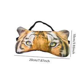 3D Cute Animal Funny Sleep Eye Mask for Kids Girls Men Women, Soft Plush Tiger Blindfold Sleeping Mask for Plane Travel Yoga Office Snap Nap Eye Cover Eyeshade