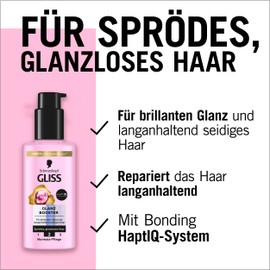 GLISS Glanz Booster Hair Serum (100 ml), Hair Care Serum Provides Brilliant Shine, Leave in Hair Care for Long-Lasting Silky, 100% Stronger Hair