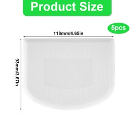 5 Piezas 118x92mm Espátula para Masa, Cortador de Masa Plástico Raspador de Masa Multifunción Raspadores Cortadora para Repostería Pasteles Masa Pan Pizza Horneado (Blanco)