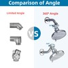 RTTWYYUU Metal Shower Head Elbow Adapter, 360 ° Adjustable Swivel