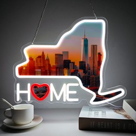 New York Neon Signs Lights USB Powered Manhattan City LED Neon Lights Sign for Bedroom Office Living Room Bar Pub Man Cave Club Wall Decor Christmas Birthday Gifts for Kids