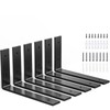 10 x 6" Black Shelf Brackets 6PCS, Steel L Brackets