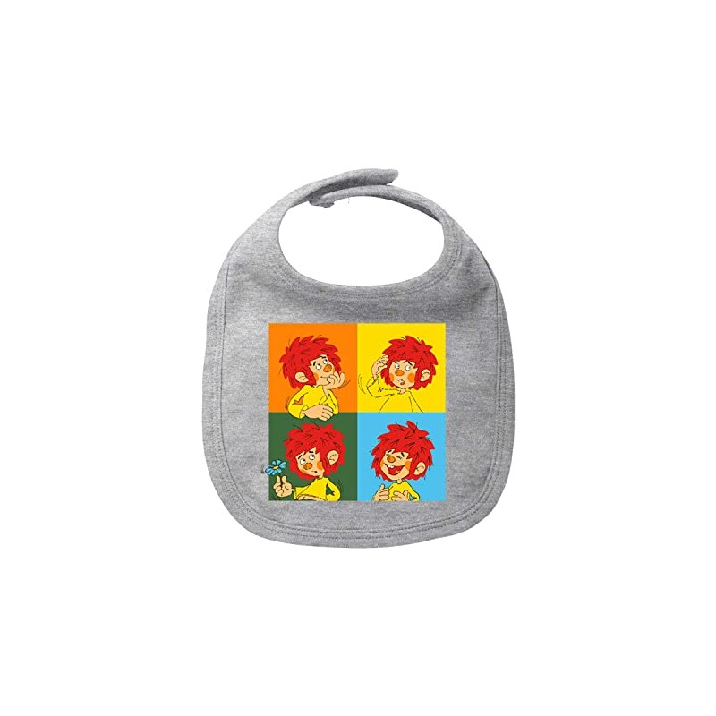 PUMUCKL Bavariashop Baby Bib Masterpiece Design, gray