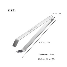 2 PCS Fish Bone Tweezers Kitchen Flat Tweezers Fish Bone Pliers Suitable for Salmon and Sea Bass Deboning and Kitchen Meat Hair Cleaning Tool Silver, 4.3", LXLVOUEG
