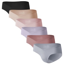 Angelhood Maternity Underwear 6 Pack Pregnancy Postpartum Underwear Maternity Panties Under the Bump Bikinis No Show, X-Large