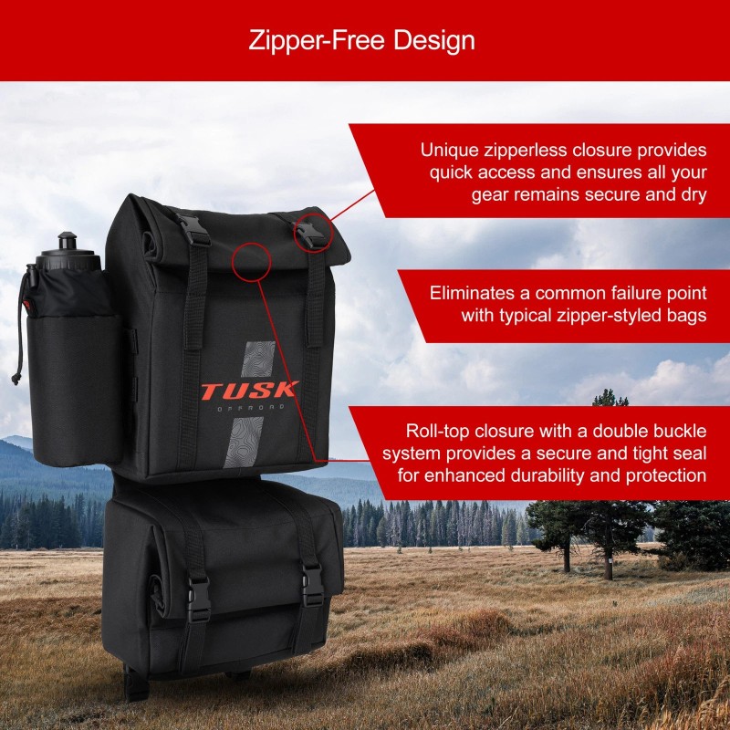 Tusk Trail Runner Zipperless ATV Off Road Fender Bag Black