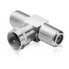 Sat-Adapter T-Stück Verteiler 1-x F-Stecker / 2-x F-Kupplung