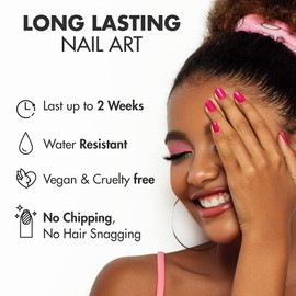 MOYOU LONDON Semi Cured Gel Nail Strips - 20 Pcs. Nail Wraps for Salon-Quality Manicure - Works with Any UV Nail Lamp - Easy to Apply, Trim, & Remove Gel Nail Stickers