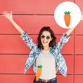 Holibanna Carrot Bag Carrot Storage Bag Purse with Strap Portable Carrot Purse for Girls, orange