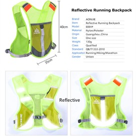 AONIJIE Men Women Light Running Vest Pack Reflective Breathable Hydration Backpack Hiking Camping Marathon Cycling Race (Rose)