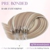 Elailite K Tip Hair Extensions Human Hair Real Remy Hair